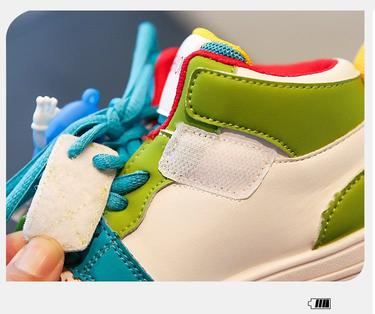 New Children Casual Shoes Four Seasons Kids Single Sneaker Mandarin Ducks Basketball Sports Shoes Boys Girls Sneaker Board Shoes