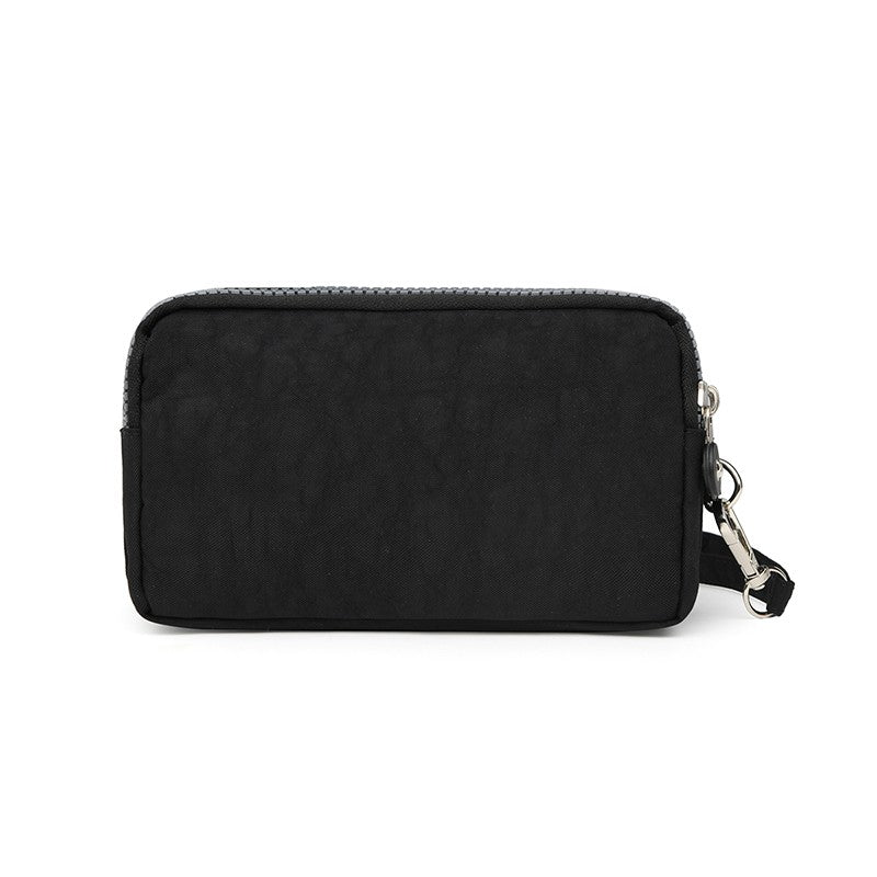 New long women's clutch, three-layer zipper, large-capacity coin purse