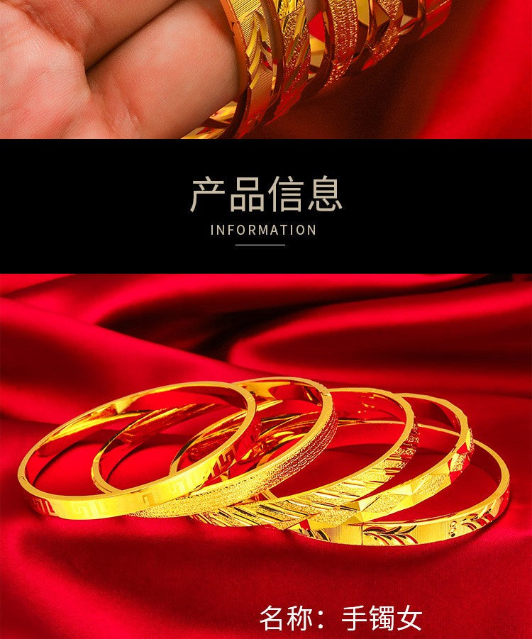 Pulseira estrela cheia de ouro 24K | Ouro puro AU999 no estilo chinês para exibir o charme antigo