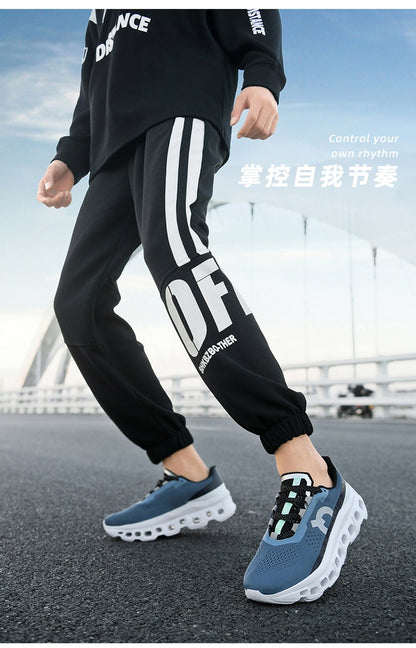 Marathon Men Sports Running Shoes Air Cushion Breathable Lightweight Male Comfortable Athletic Casual Sneakers Hiking Outdoor