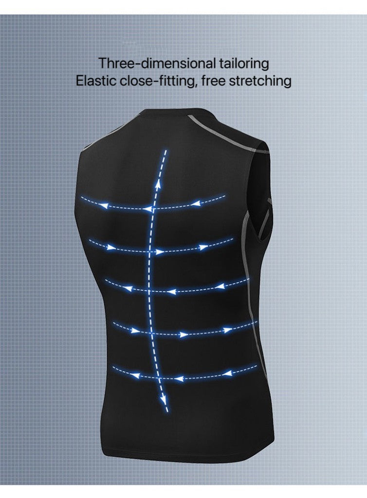 1pcs Men Vest Running Shirt Boys Soccer Shirts Men's Jersey Sportswear Mens Jogging Quick Dry Compression Fitness Top clothe