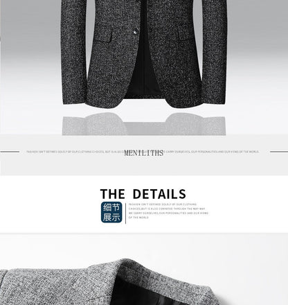 Men's Blazer Casual Suit Spring Thin Middle-aged Top Jacket Blazers for Men Men Suit