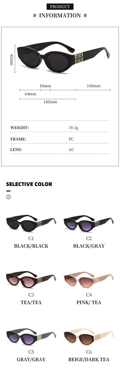 MUI MUI Glasses Stylish Fashion Designer Women Men Sunglasses Cute Oval Trending Shades Unisex Glamour Eyewear UV400