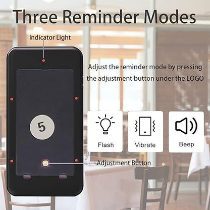 Waterproof 16 Pager System for Restaurants Hotels Food Trucks & Church Nursery with Vibration Flashing Buzzer & Call Features