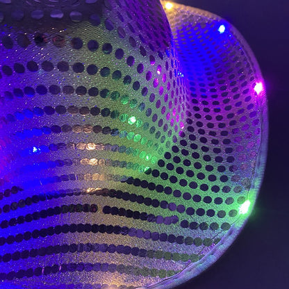 Chapéu de caubói/caubói com LED pisca-pisca, chapéu que brilha, festa de carnaval, homens, mulheres, despedida de solteira, suprimentos de casamento