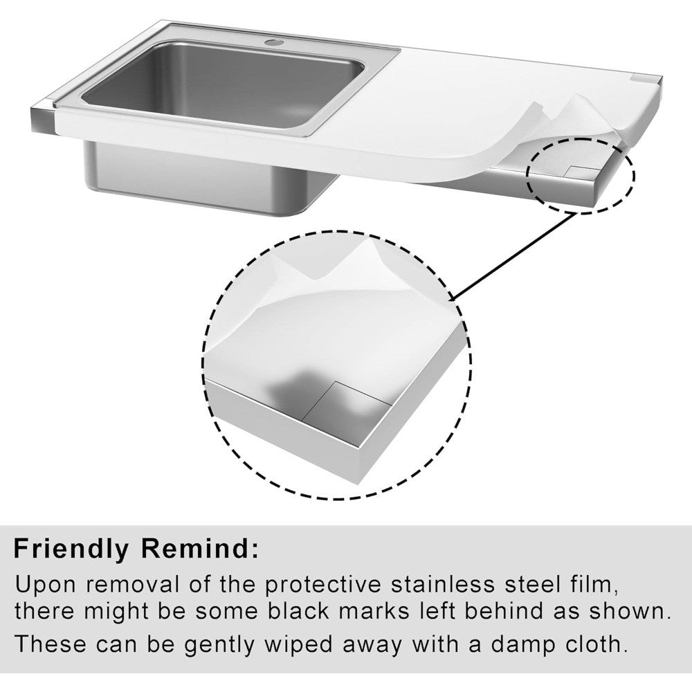 Mesa para churrasqueira externa com pia, carrinho de metal para churrasqueira, ilha de cozinha externa com pia de aço inoxidável, L145*A55cm
