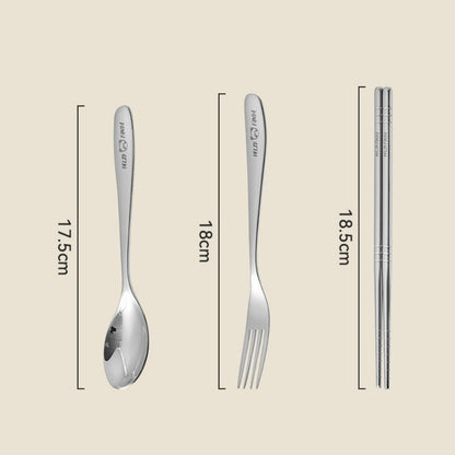 Portable Travel Utensils with Case, Reusable Camping Silverware for Lunch, Stainless Steel Fork Spoon Chopsticks Cutlery Set