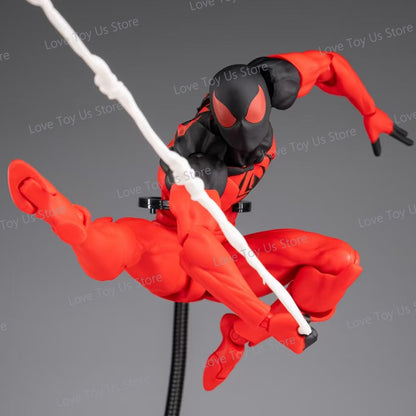 Original Mess Toys Spider Figure Black Suit Neighbor Symbiote Scarlet Spider Kaine Parker Black Red Spider Action Figure Toys