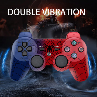 Wireless Controller for Spider-Man PS3 Dual Analog Rechargeable Game Controller for P3 Console with Cable Dual Vibration