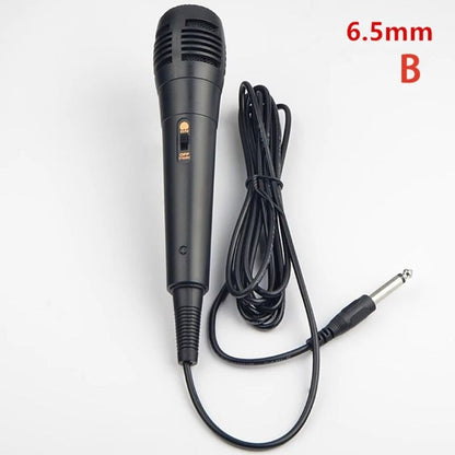 Microfone Dinâmico Profissional Com Fio Vocal para Gravação Karaokê Tubo de Voz 6.35mm /3.5mm