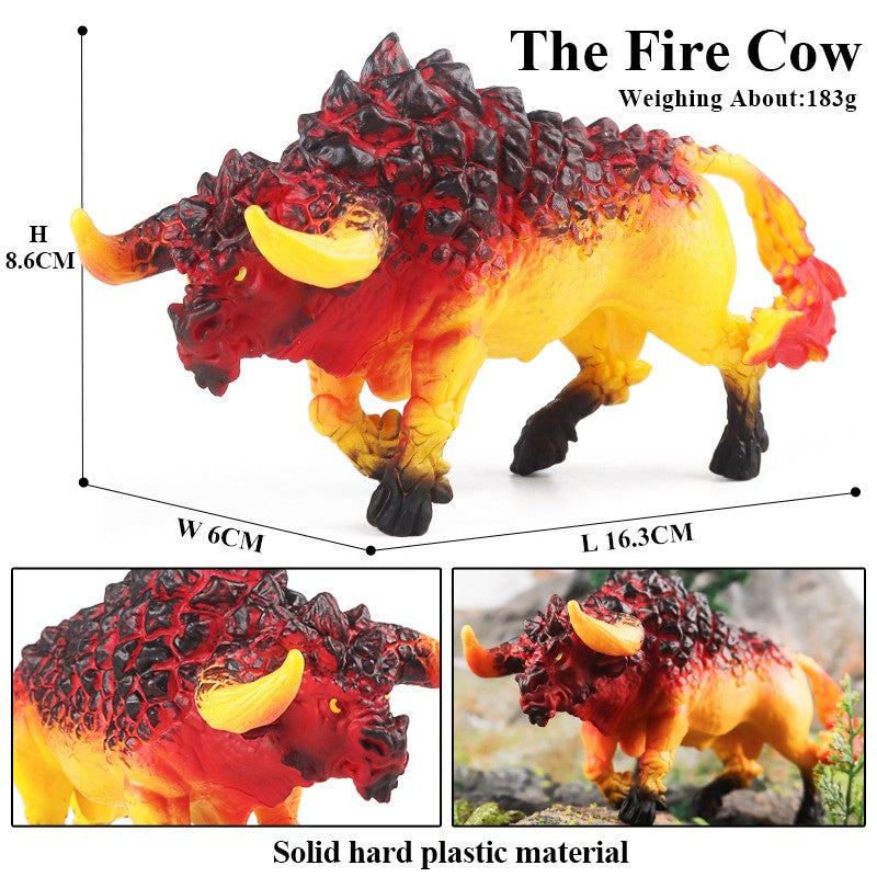 Oenux Simulação Dinossauro Dragão Tartarugas Touro de Fogo Orangotango Golem de Magma Modelo Animal Figuras de Ação Coleção de PVC Brinquedo Infantil Presente