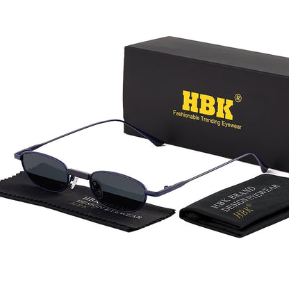Óculos de Sol HBK New Retrô Polarizados Masculino Armação Pequena Lentes Tac Óculos de Sol Punk Feminino Pesca Óculos de Festa ao Ar Livre