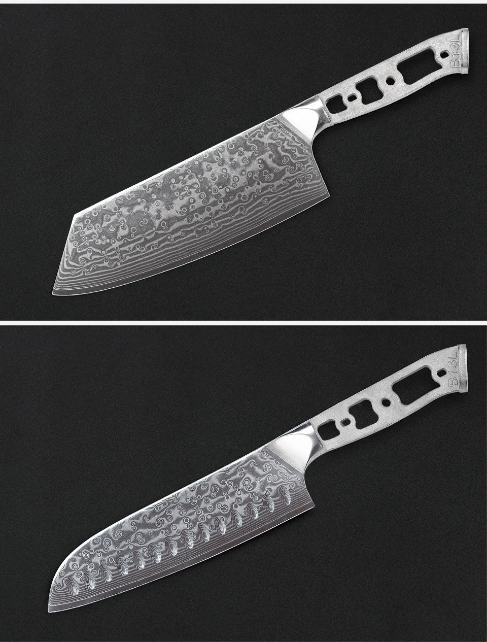 Lâmina Bruta para Facas de Cozinha TURWHO DIY, Aço Damasco 67 Camadas VG10, Faca Japonesa de Chef Santoku Kiritsuke para Fatiar e de Uso Geral