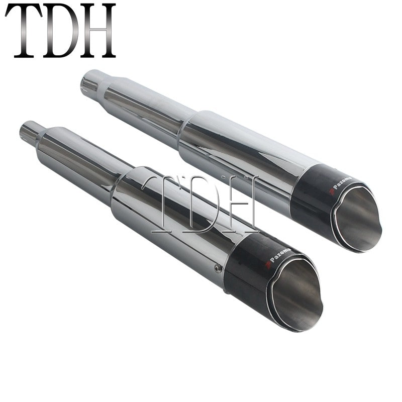 Motorcycle Exhaust System Carbon Fiber Muffler Pipe For Harley Street Road Glide ST FLTRXST FLHXST FLHX PAZOMA Exhaust Mufflers