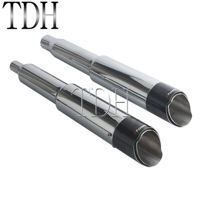 Motorcycle Exhaust System Carbon Fiber Muffler Pipe For Harley Street Road Glide ST FLTRXST FLHXST FLHX PAZOMA Exhaust Mufflers