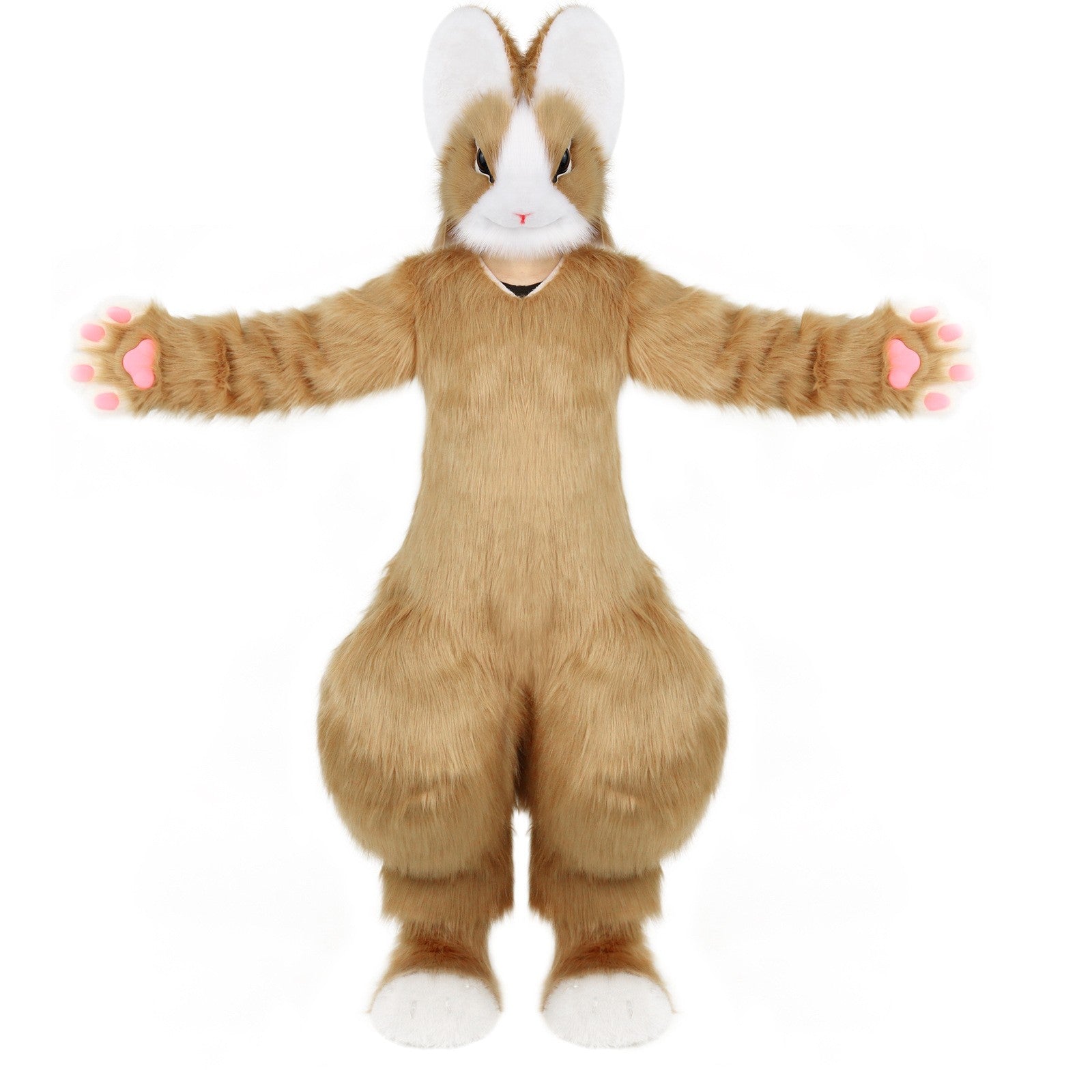 Adult Finished Product Full Set of Realistic Rabbit Fursuit Suit Cartoon Mascot Christmas Fancy Dress Halloween Mascot Costume