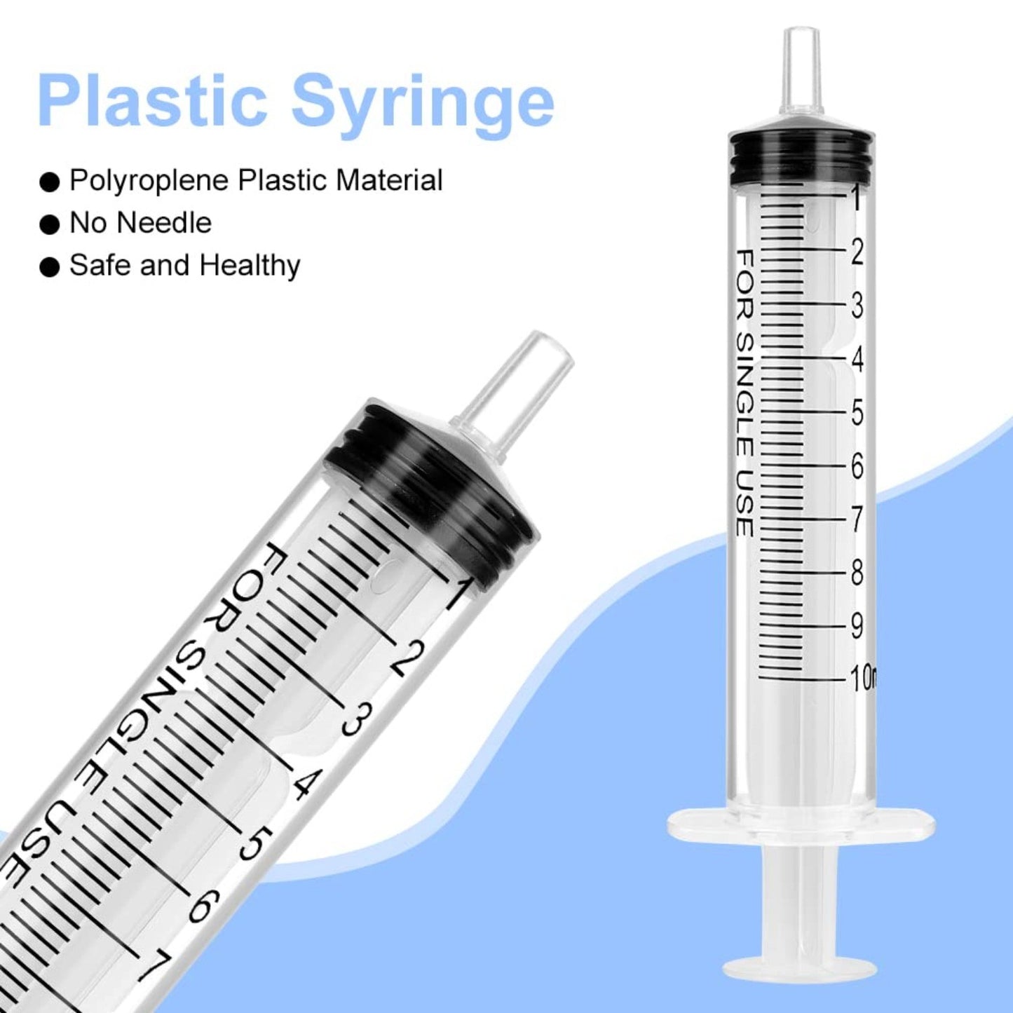 20 Unidades Seringa de Plástico Sem Agulha 5/10/20ml para Cola, Alimentação de Pets, Cosméticos Líquidos, Ferramentas de Medição e Recarga, Embaladas Individualmente