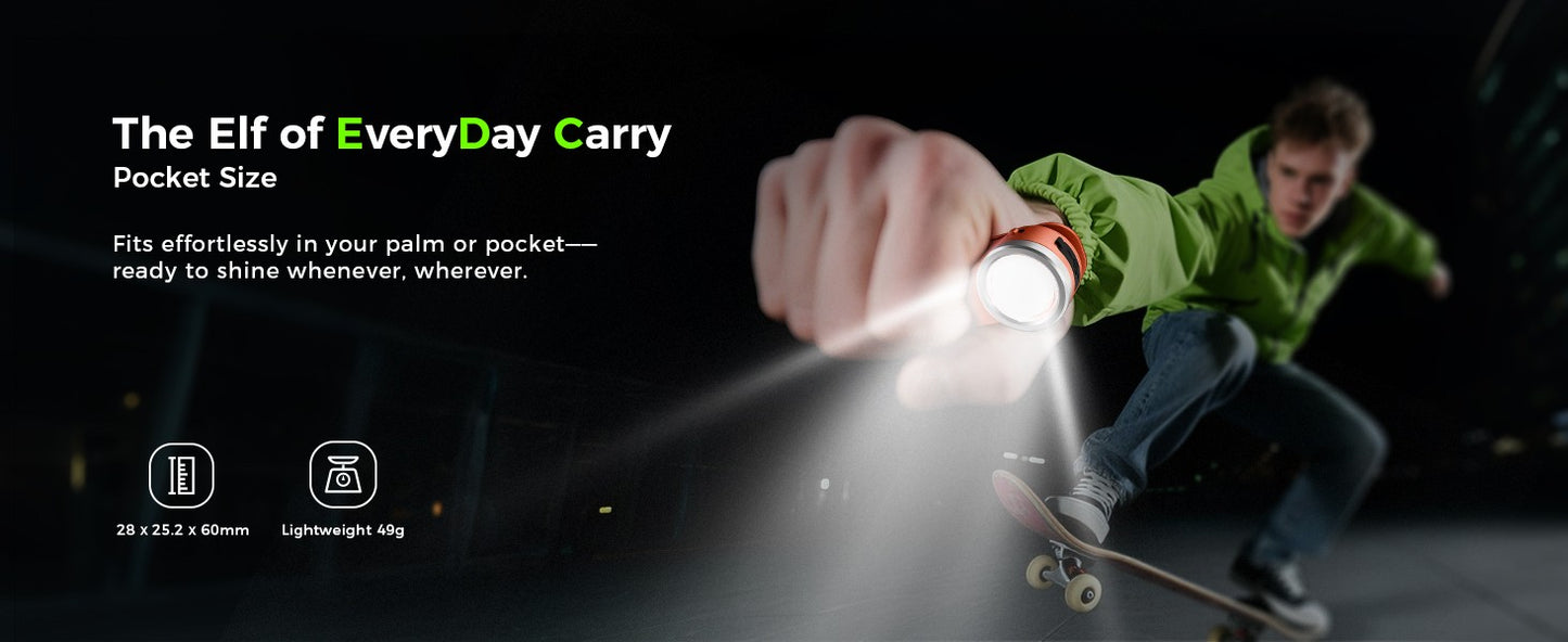 Wurkkos HD03 680LM Mini Clip Light USB C Rechargeable Pocket Flashlight Spotlight/Floodlight Portable EDC RGB Torch with Magnet