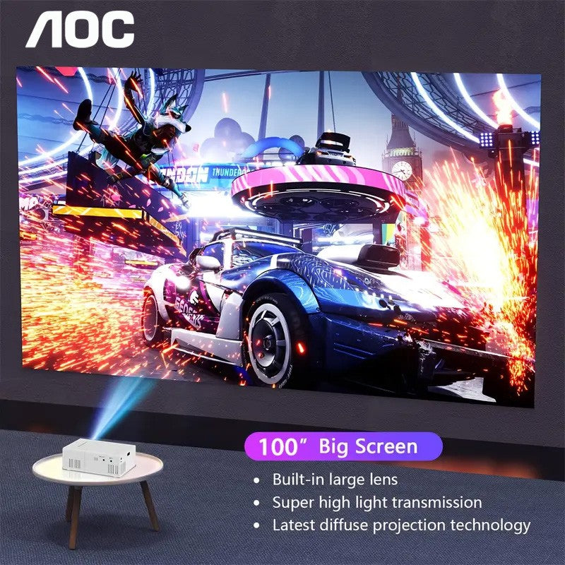 ?? AOC Portable Projector TFT LCD 1080P 1920*1080P Wifi Bluetooth Mini Projectors Home Theater Cinema Outdoor Mini proiettore