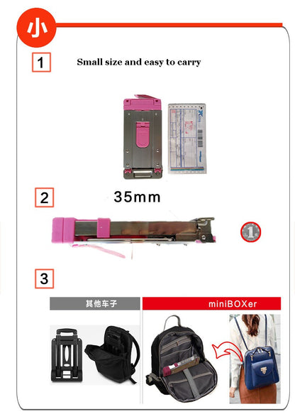 Full folding trolley stainless steel luggage car go to school Trolley bag travel carry suitcase shopping carts Phone holder