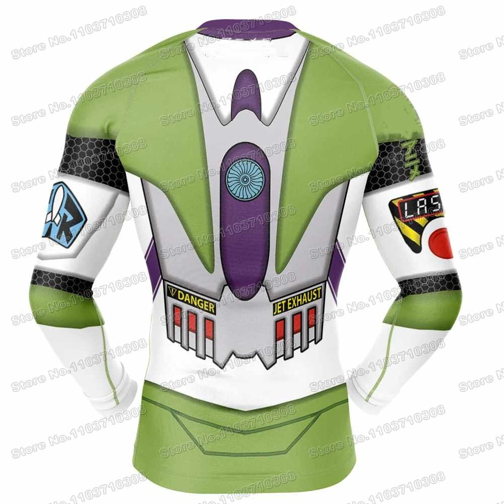 Cartoon Toy Story Long Sleeve Anime Surfing Jersey Beach Swimwear Diving Gym Shorts MMA BJJ Men Jiu Jitsu Fitness Sets