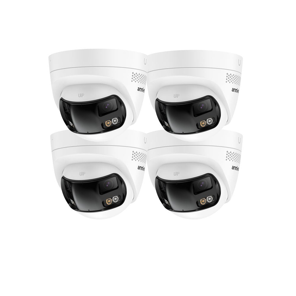 ANNKE 4K 8MP POE Surveillance Camera Dual Lens outdoor poe camera 1/2/4PCS Color Night Vision CCTV Video Security Camera For NVR