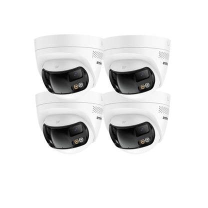 ANNKE 4K 8MP POE Surveillance Camera Dual Lens outdoor poe camera 1/2/4PCS Color Night Vision CCTV Video Security Camera For NVR
