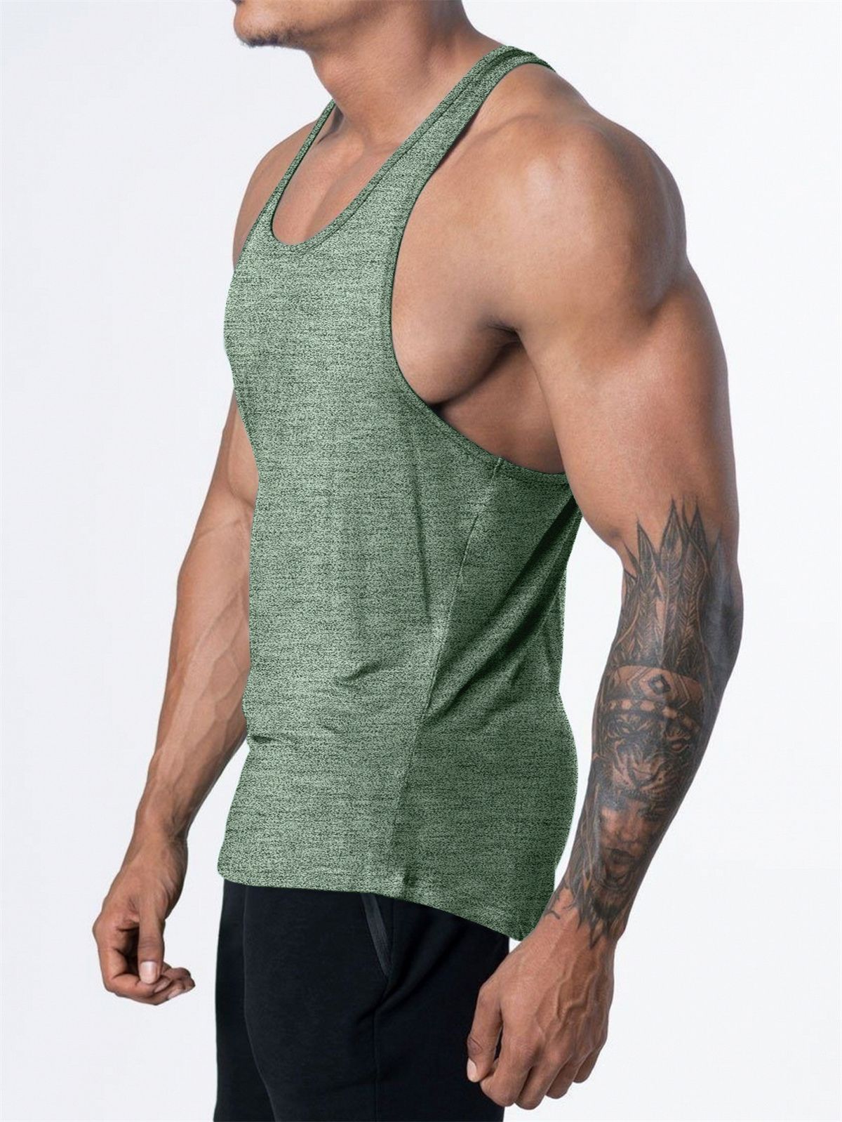 Quick Dry Bodybuilding Tank Top Men Gym Fitness Sport Sleeveless Shirt Male Casual Skinny Stringer Singlet Vest Workout Clothing