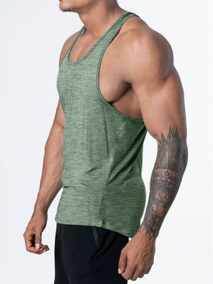 Quick Dry Bodybuilding Tank Top Men Gym Fitness Sport Sleeveless Shirt Male Casual Skinny Stringer Singlet Vest Workout Clothing