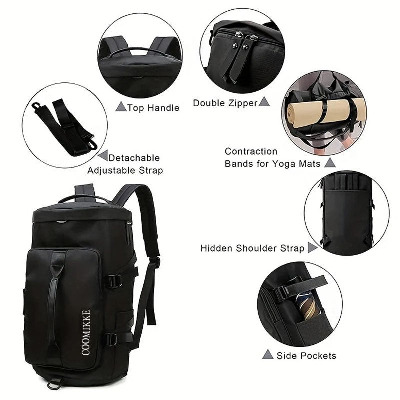 Mochila de estilo neutro para homens e mulheres, adequada para viagens e turismo, feita de material de nylon, é uma mochila de caminhada.