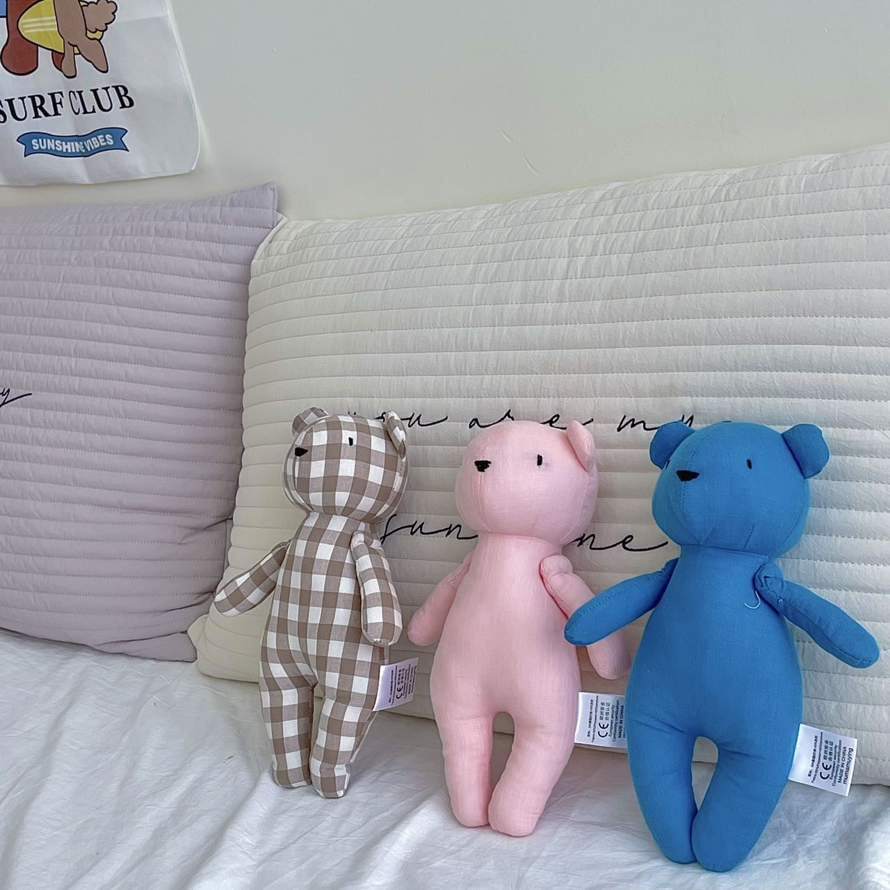 2024 New Little Bear Cloth Art Doll Cute and Creative Cloth Doll Doll Doll Adorable Baby Comfort Toy