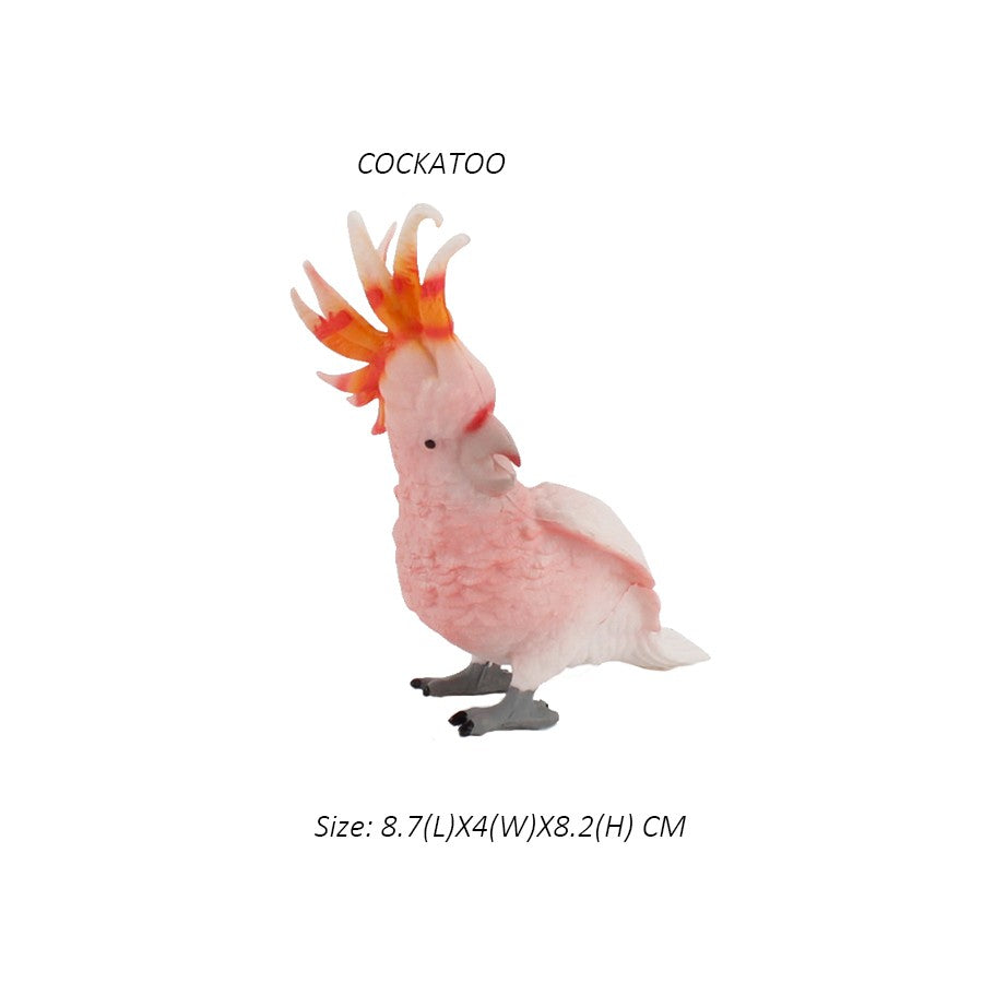 Coruja Flamingo Peru Tucano Seahawk Modelo Animais Estatuetas Plástico Pássaro Brinquedo Boneco de Ação Aventuras na Selva Presentes para Crianças Zoológico da Floresta