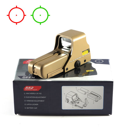 551 552 553 558 Mira Holográfica Ponto Vermelho Verde Luneta de Caça Reflex Sight Riflescope 20mm Montagem para Arma de Airsoft