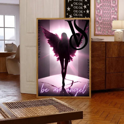 1pc V-V-Victorias-Fashion-S-Secret Poster Print For Bedroom Living Room Home Decor Painting Wall Art HD Picture Mural