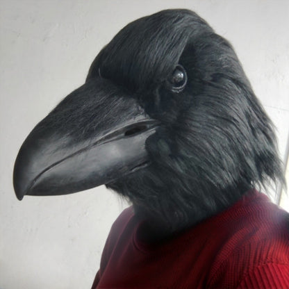 Funny Bird Mask Black Latex Cosplay Crow Masks Horror Beak Adult Halloween Cosplay Prop Fancy Dress Toys Masquerade Mask Joker