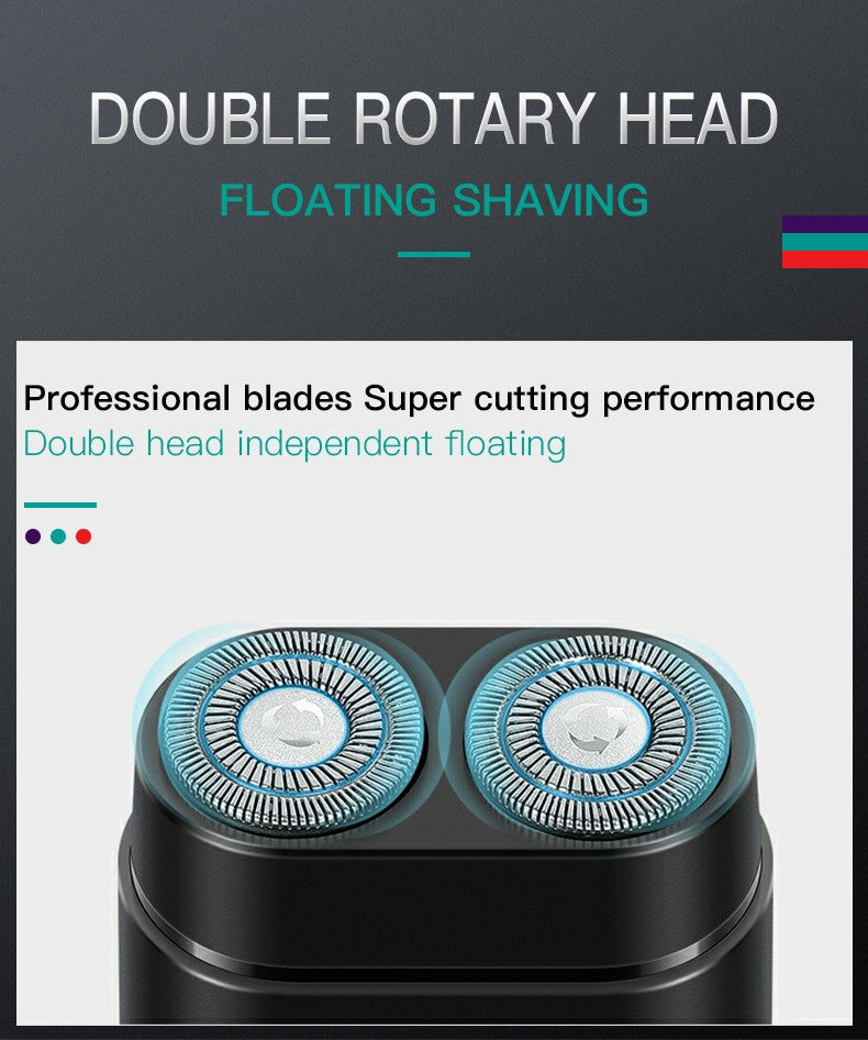 VGR Convenient Home Shaver Stainless Steel Double Blade Men's Shaver Intelligent Digital Display Washable Mini Shaver V-341