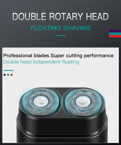 VGR Convenient Home Shaver Stainless Steel Double Blade Men's Shaver Intelligent Digital Display Washable Mini Shaver V-341