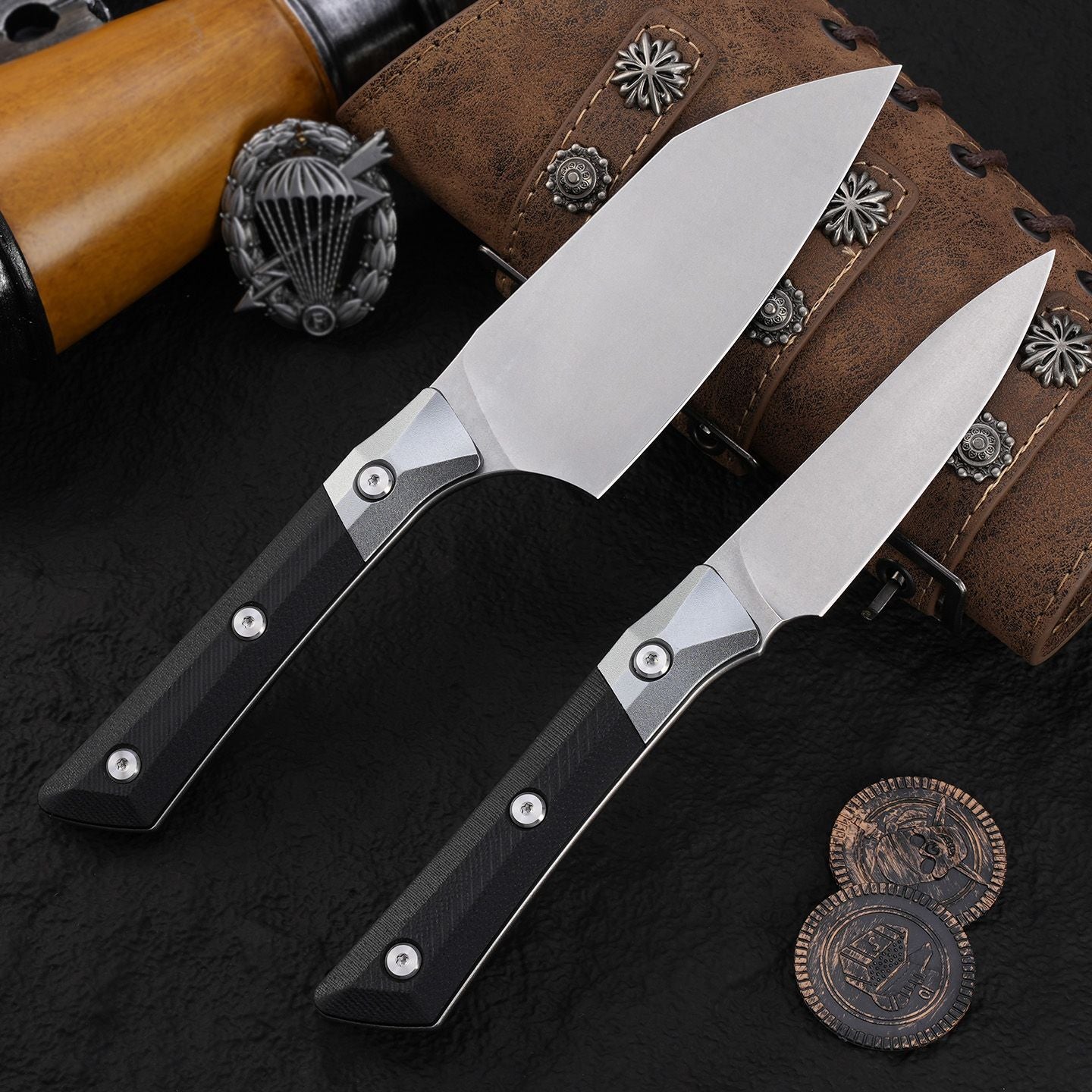 New MICRO TECH kitchen knife, outdoor camping tool knife, fixed blade, fruit knife, straight knife, Christmas gift
