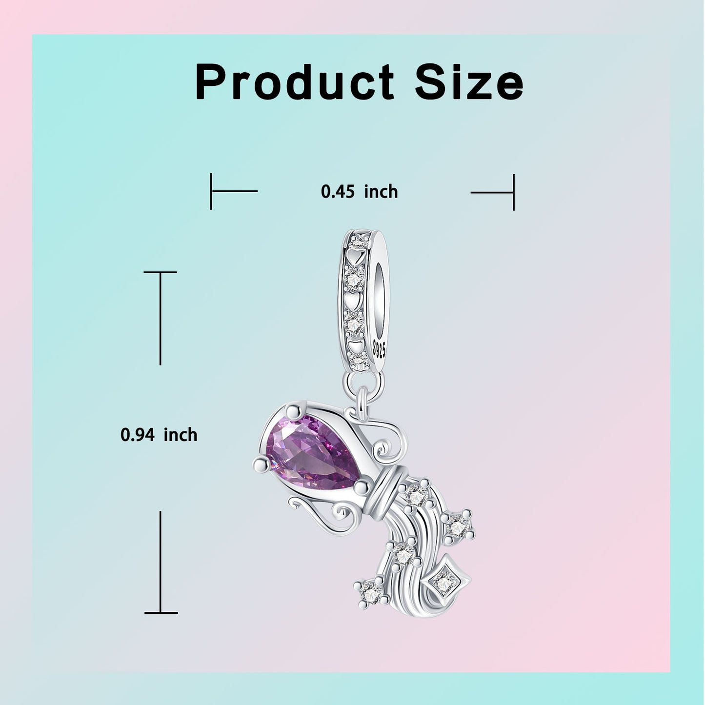 925 Sterling Silver Star Zodiac Signs 12 Constellation Pendant Fit Original Bracelet Making for Woman Jewelry Fashion Pendant