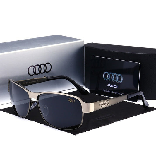 Audi Retro Oval UV400 Polarized Sunglasses for Men Women Motorcycle Glasses Anti-Glare Outdoor Adventure Shades 554
