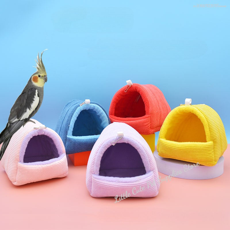 Ninho de Algodão para Pássaros Gaiola de Papagaio, Ninho de Algodão para Pássaros Espessado de Inverno, Mini Casa de Estimação, Rede, Tenda de Gaiola, Cama, Caverna Suspensa, Produto para Animais de Estimação