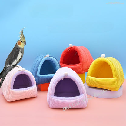 Ninho de Algodão para Pássaros Gaiola de Papagaio, Ninho de Algodão para Pássaros Espessado de Inverno, Mini Casa de Estimação, Rede, Tenda de Gaiola, Cama, Caverna Suspensa, Produto para Animais de Estimação