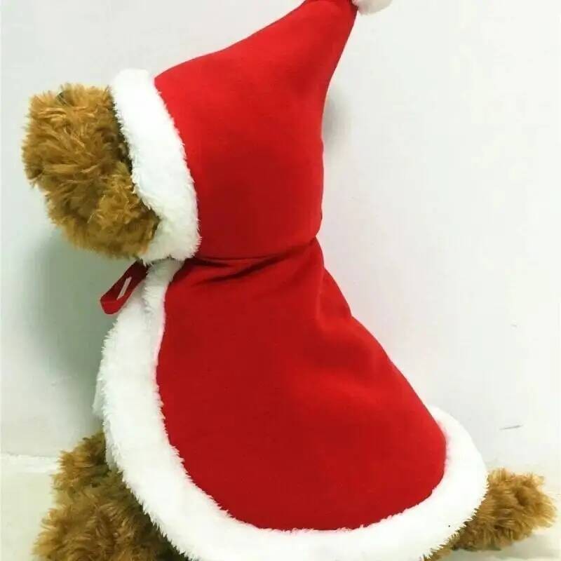 Fantasia de Natal para Gato Papai Noel Cosplay Engraçado Transforma Gato Cachorro de Estimação Capa de Natal Roupa de Inverno para Vestir Cachecol Vermelho Manto Adereços Decoração