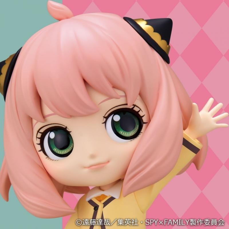 Bandai Original Q Posket Spy X Family Anya Forger Yor Forger Yuri Briar Bonecos de Ação Colecionáveis de Anime Modelo Toy Loid Forger