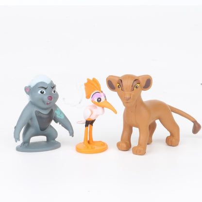12Pçs/Conjunto Filme Desenho Animado O Rei Leão Simba Nala Timão Modelo Estatueta PVC Figuras de Ação Coleção de Brinquedos Clássicos Presentes Infantis