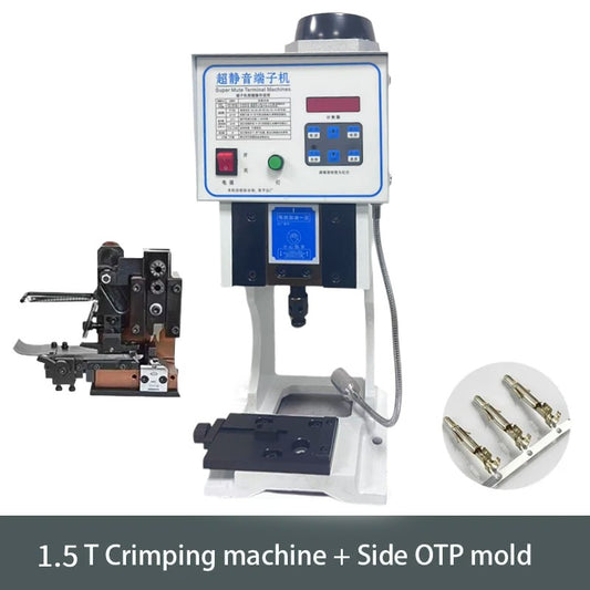 Zten 1.5T 2T Automatic Flat Cable Electric Crimper Tool Low Noise Wire Terminals Crimping Machine Multiple Connectors Support