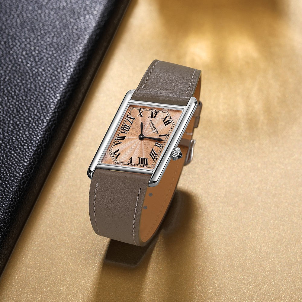 FARASUTE New Unique Square Stainless Steel Quartz Watch Men Casual Sapphire Glass Swiss Movement Waterproof Wristwatches Male
