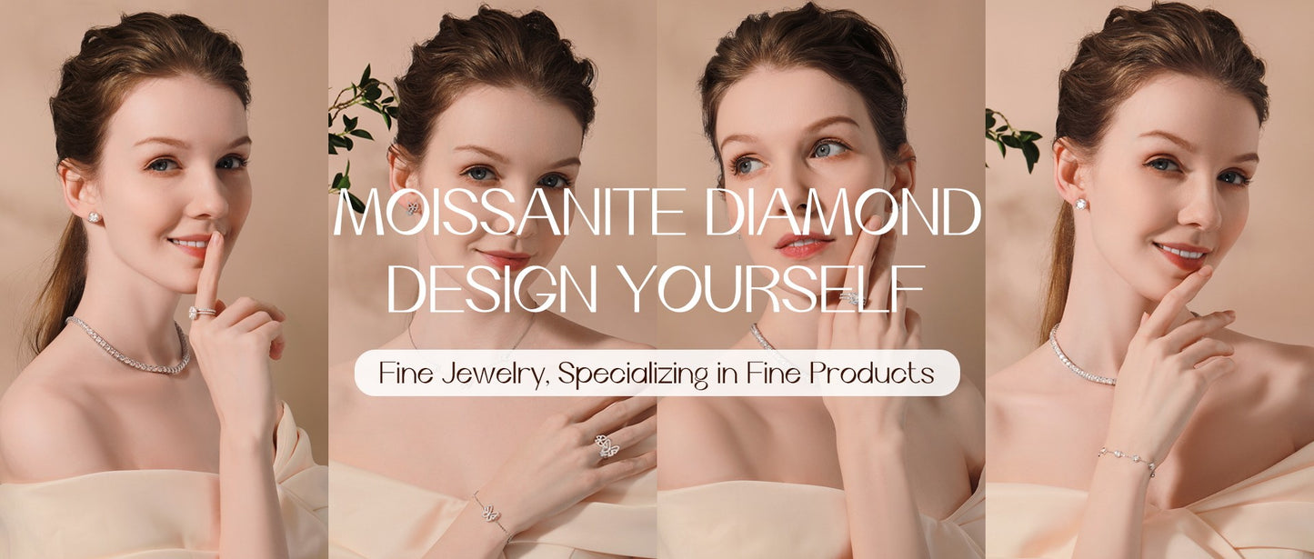 Colar de Moissanita com Diamante 6,5mm 1CT para Mulher Pingente Prata 925 Colar Feminino Correntes Festa Noiva Joias Finas