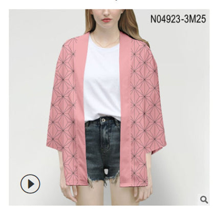 Ghost Slayer Cosplay Cloak Demon Slayer Adult and Children's Cos Set Charcoal Jilang Ni Dou Printed Clothes