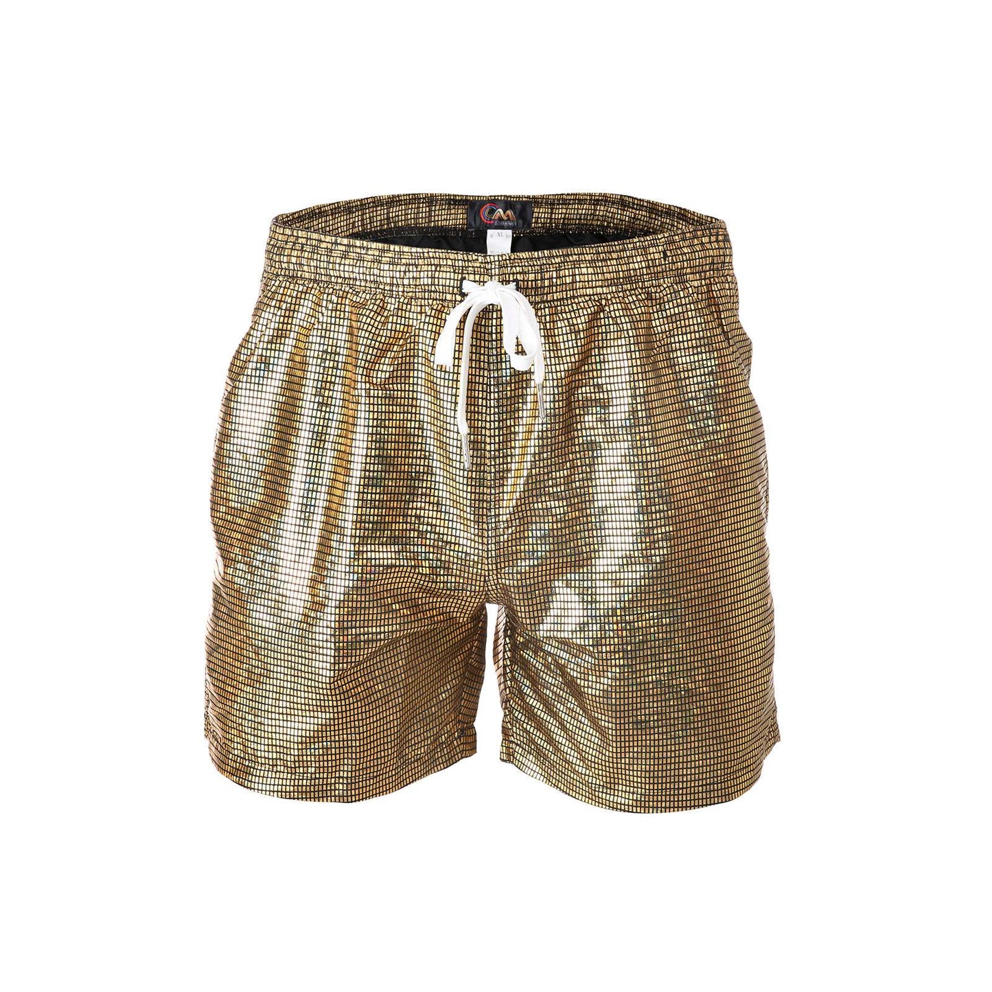 150g Mens Summer Beach Shorts Plus Size Glittering Swimming Boxer Underpants 100% Polyester Solid Plaid String Board Short
